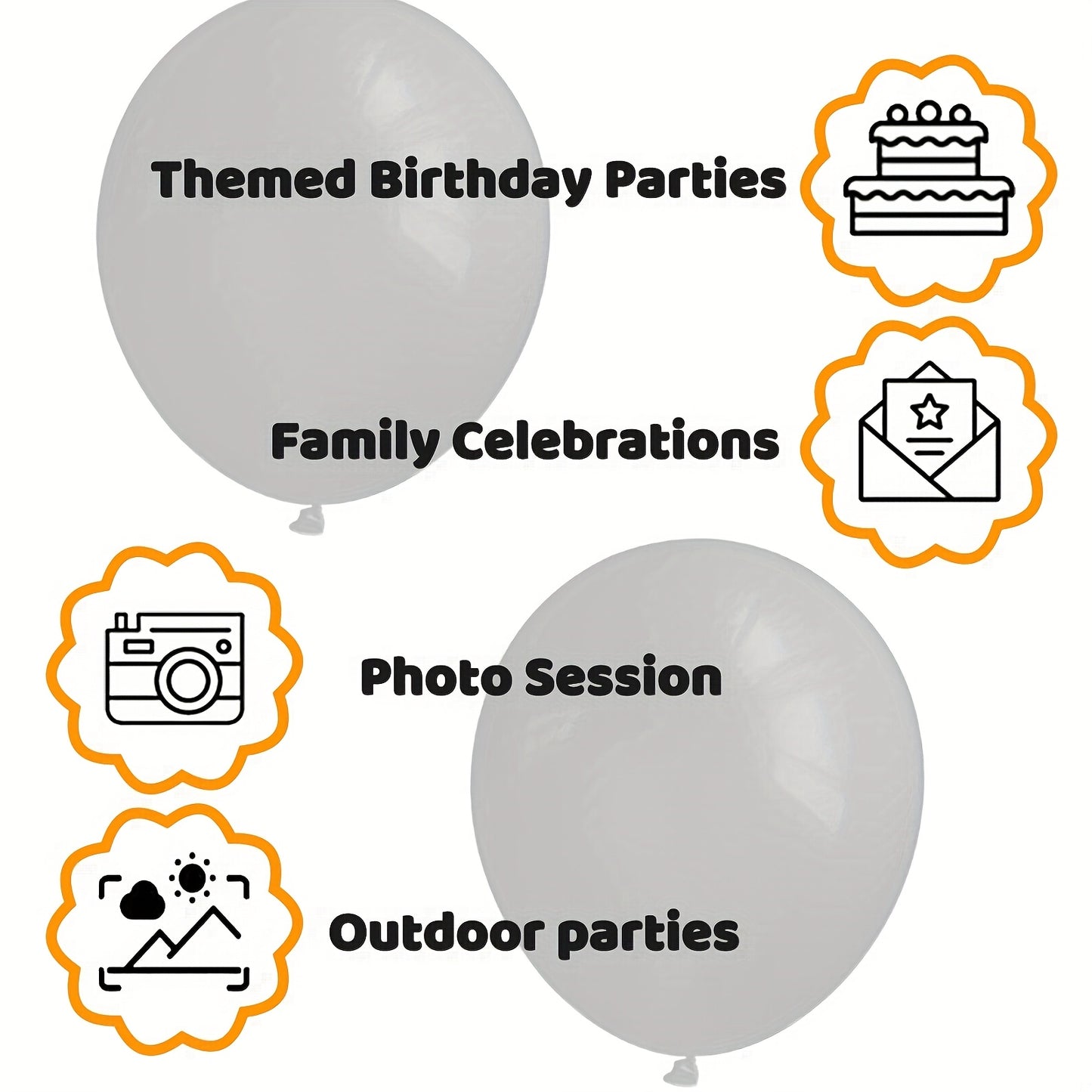 Classic Black latex balloons 25pcs