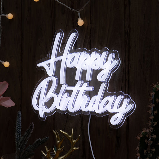 'Happy Birthday' LED neon sign