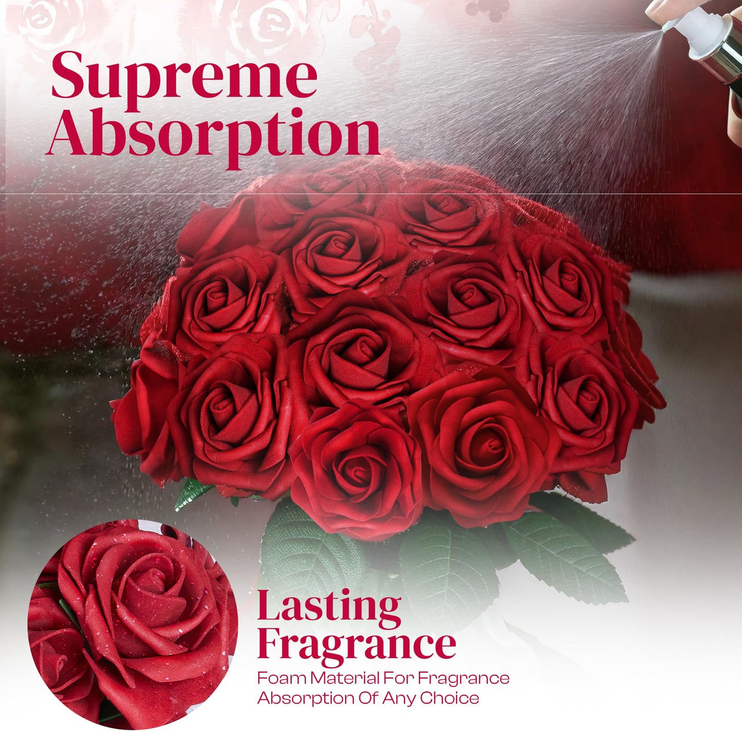 Artificial Foam Roses 25 pcs (Petalscentusia)