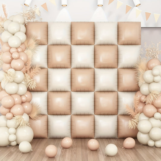Coffee beige & nude foil balloon wall 25pcs