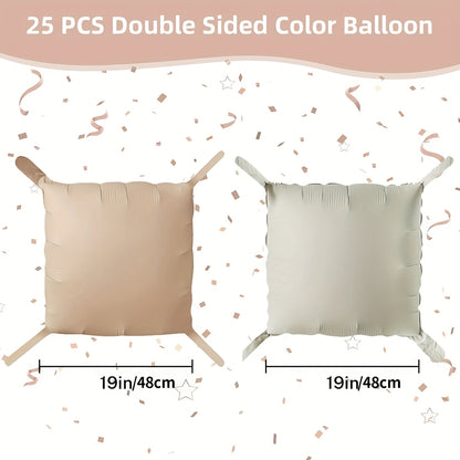 Coffee beige & nude foil balloon wall 25pcs
