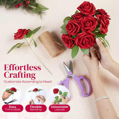 Artificial Foam Roses 25 pcs (Petalscentusia)