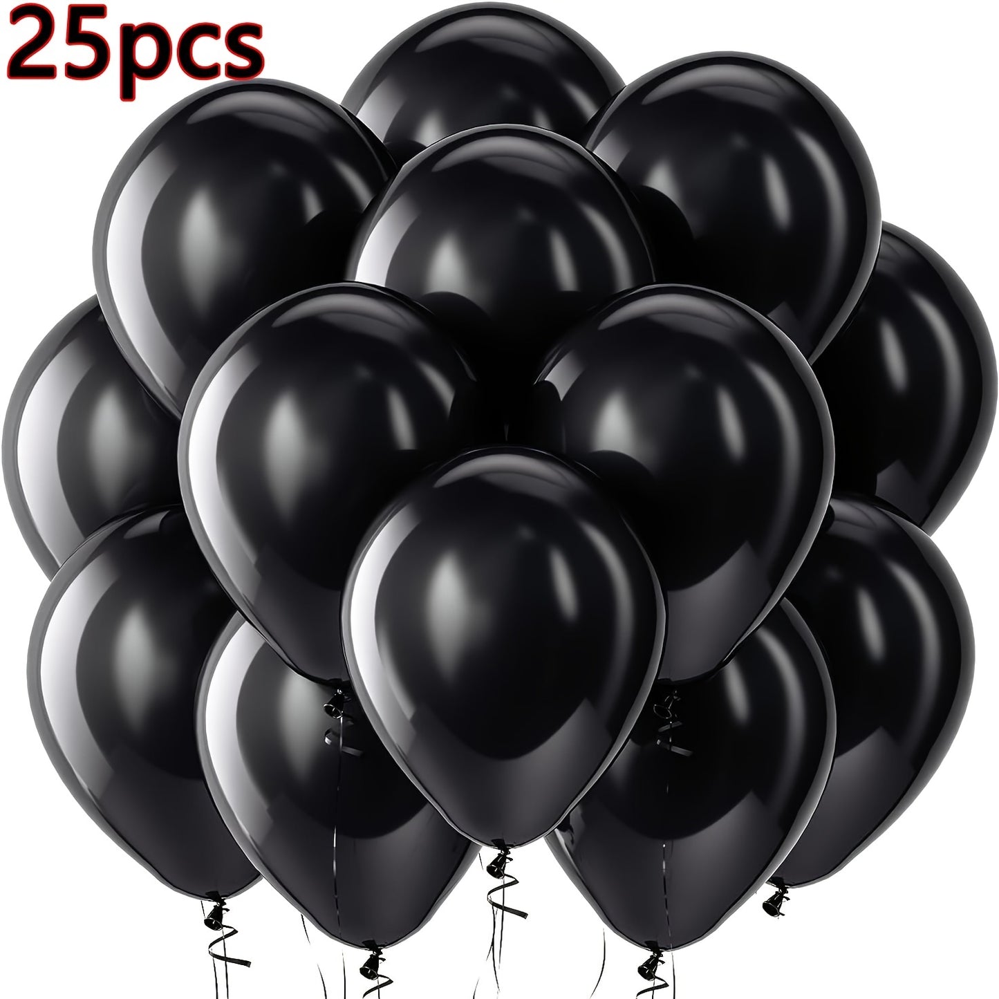 Classic Black latex balloons 25pcs