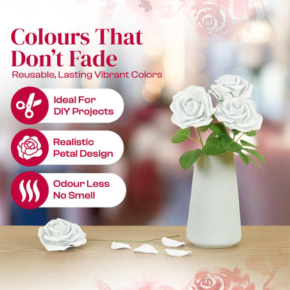 Artificial Foam Roses 25 pcs (Petalscentusia)