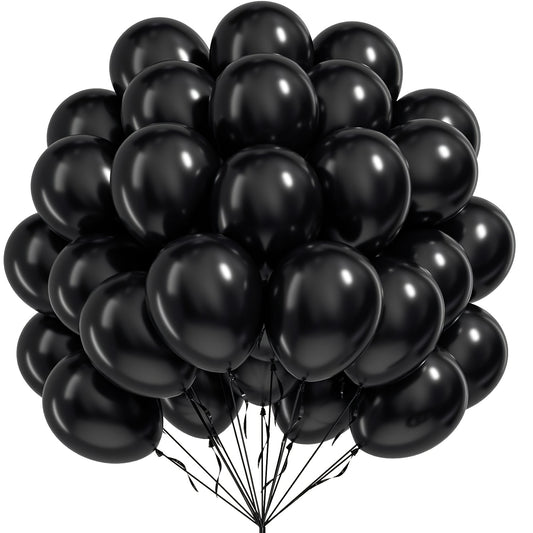 Classic Black latex balloons 25pcs
