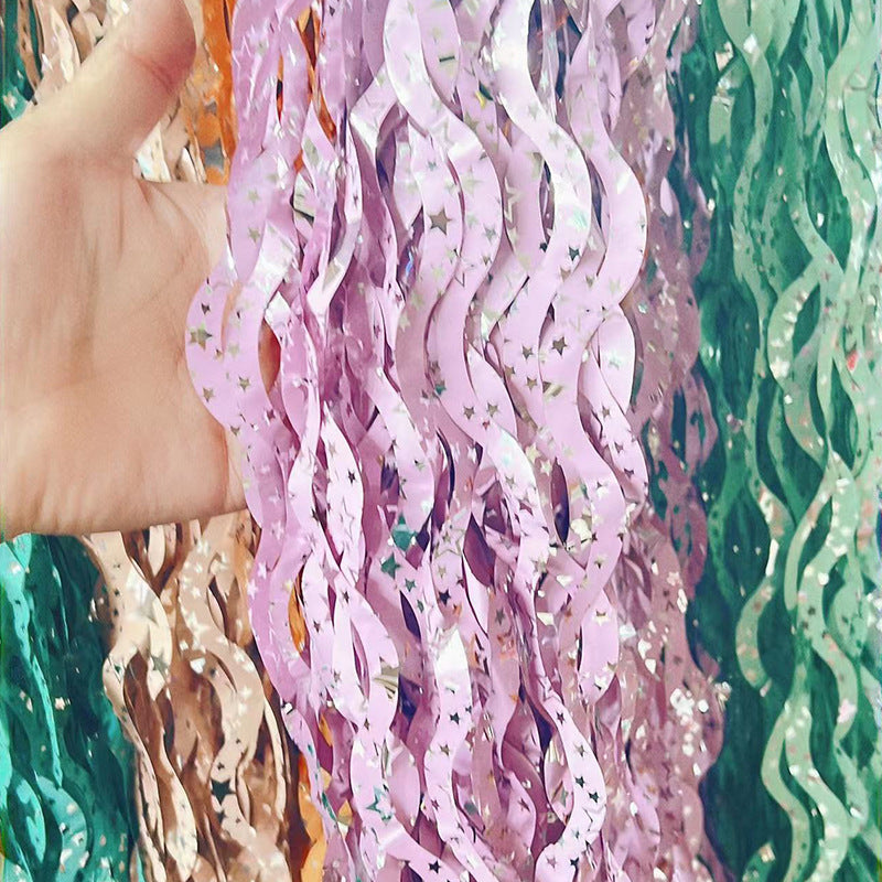 Metallic Foil Fringe Curtains