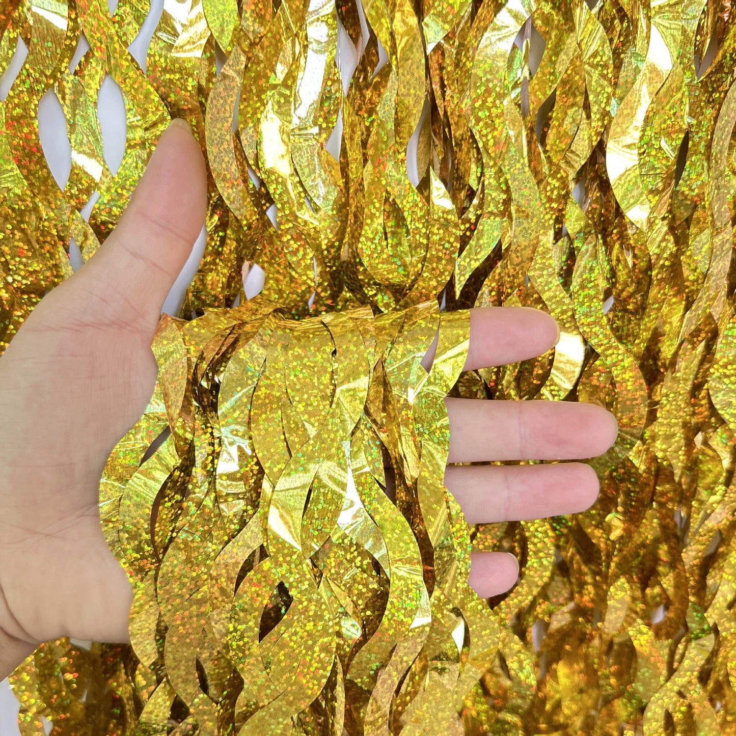 Metallic Foil Fringe Curtains