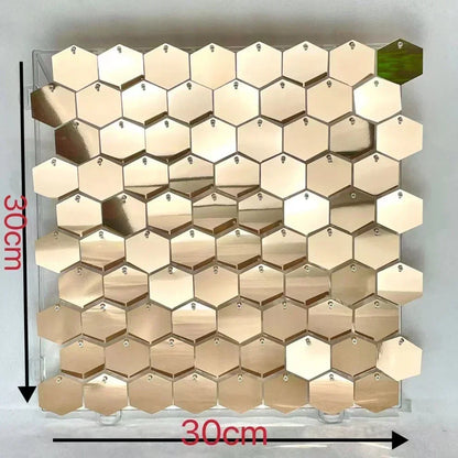 Hexagonal Sequin Panel (Shimmer Wall) 12/16/18pcs