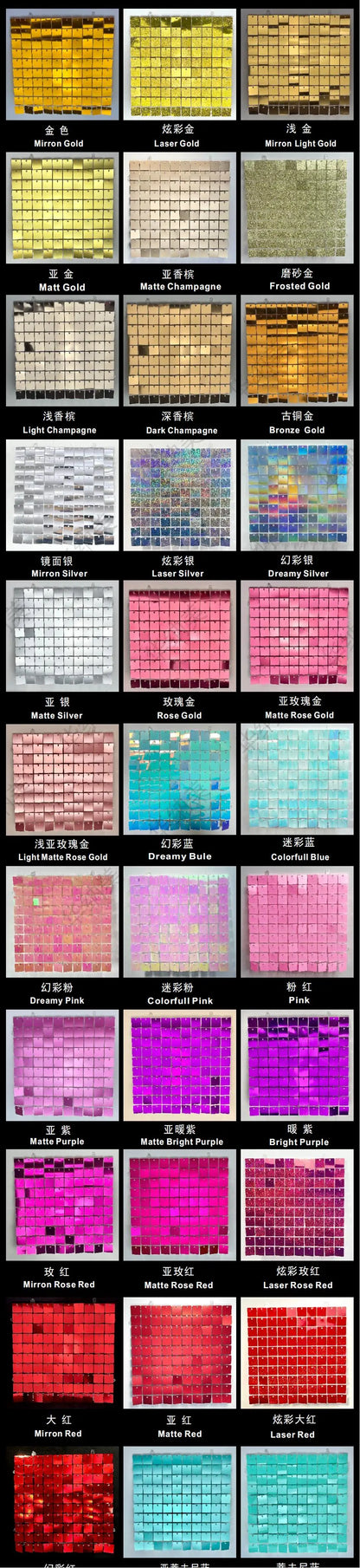 Sequin Panel (Shimmer Wall) 18 Pcs
