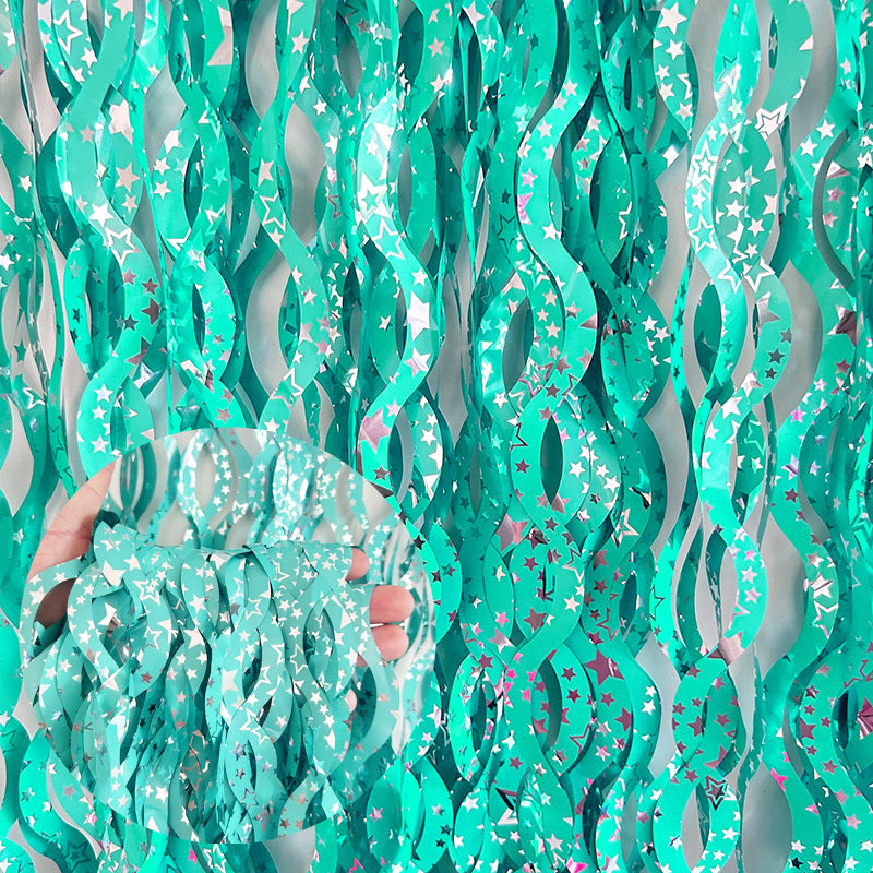 Metallic Foil Fringe Curtains