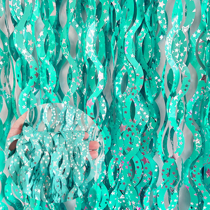 Metallic Foil Fringe Curtains