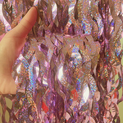 Metallic Foil Fringe Curtains