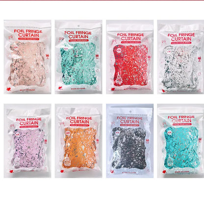 Metallic Foil Fringe Curtains