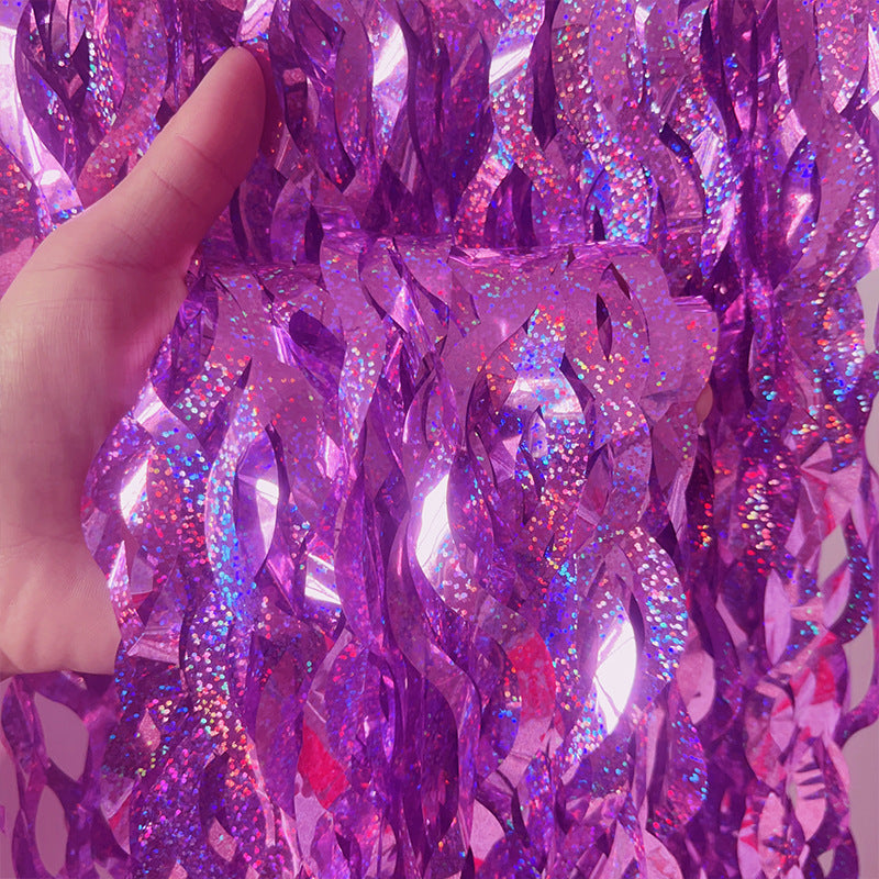 Metallic Foil Fringe Curtains