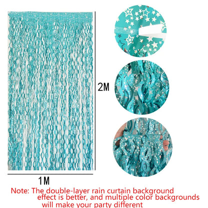 Metallic Foil Fringe Curtains