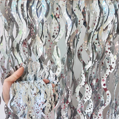 Metallic Foil Fringe Curtains