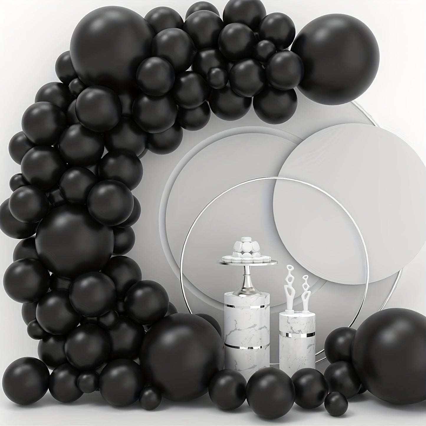 Classic Black latex balloons 25pcs