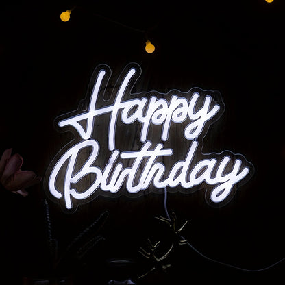 'Happy Birthday' LED neon sign