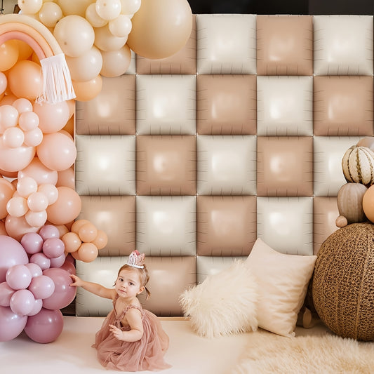 Coffee beige & nude foil balloon wall 25pcs