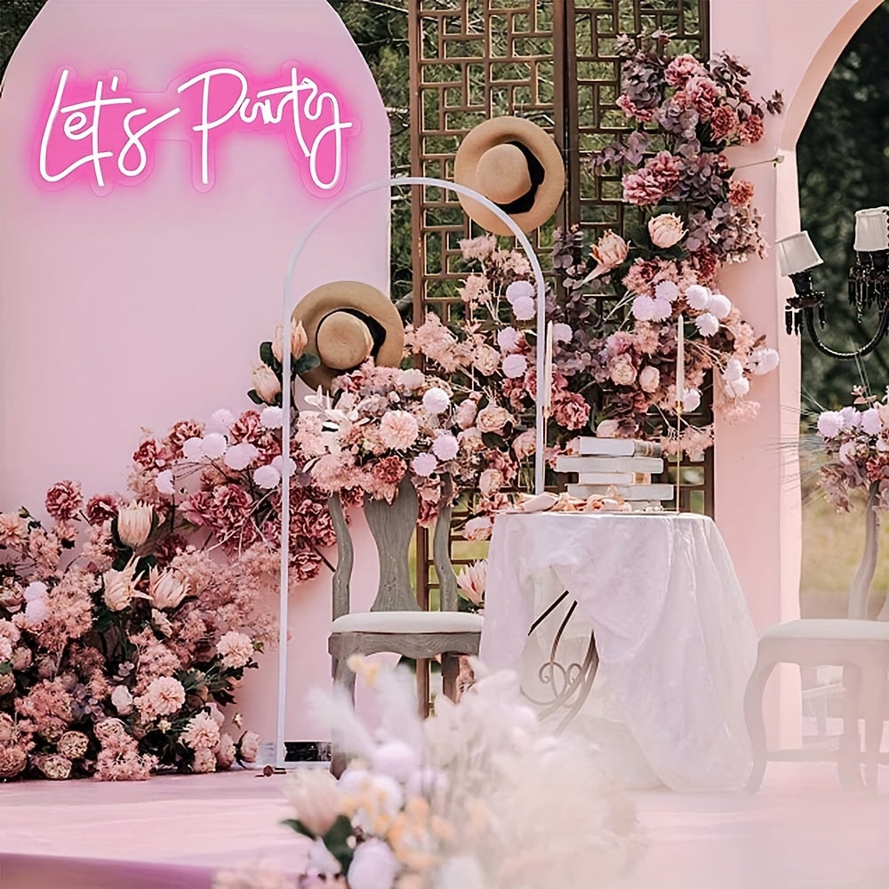 'Let's Party' LED neon sign