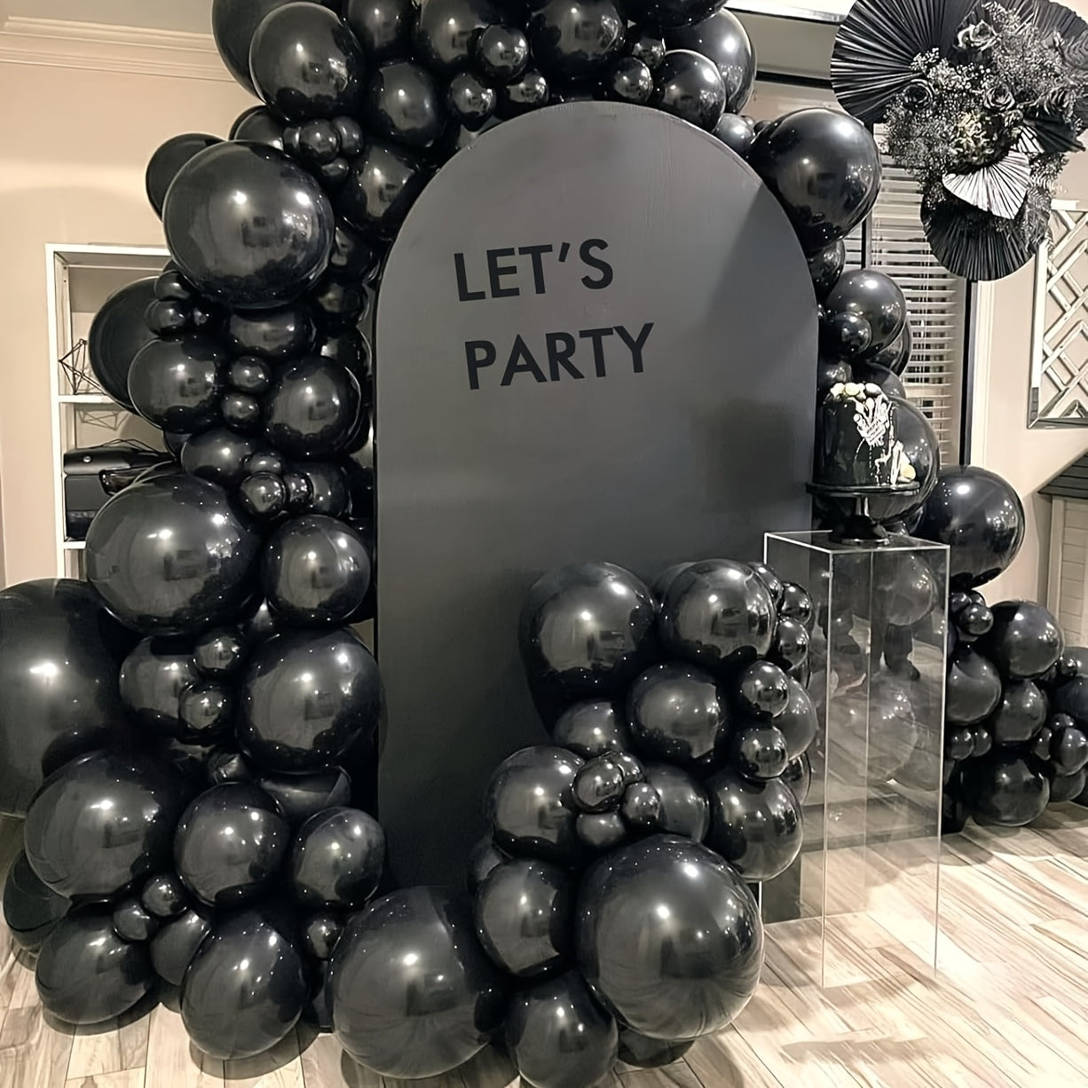 Classic Black latex balloons 25pcs