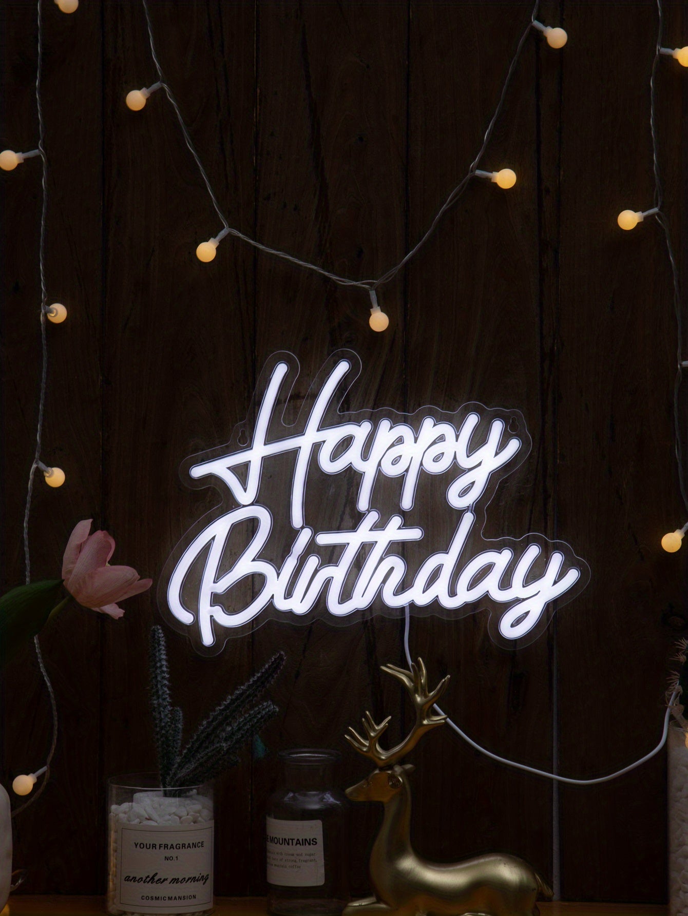 'Happy Birthday' LED neon sign